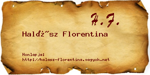 Halász Florentina névjegykártya